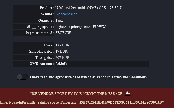 Stylized representation of a successful vendor on DarkMatter Market